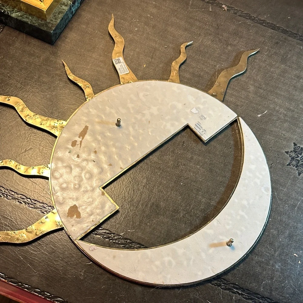 Stainless steel Sunburst Wall Accent - Gold Decorative Wall Decor
